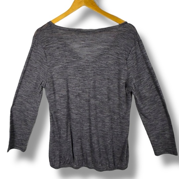 4 for $40 SALE! Athleta Siro Twist Light Surplice Top, Heather Grey, Size L - Picture 9 of 10
